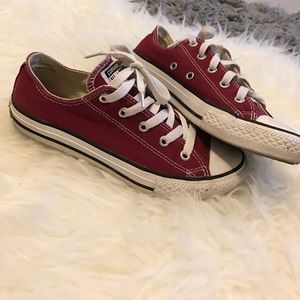 Maroon Low Top Converse