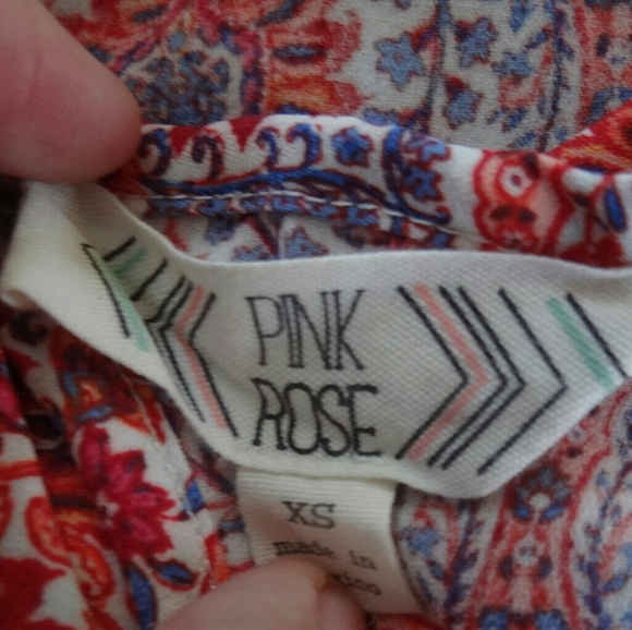 Pink Rose Asymmetrical Top - Picture 5 of 5