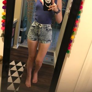 American Apparel acid wash short