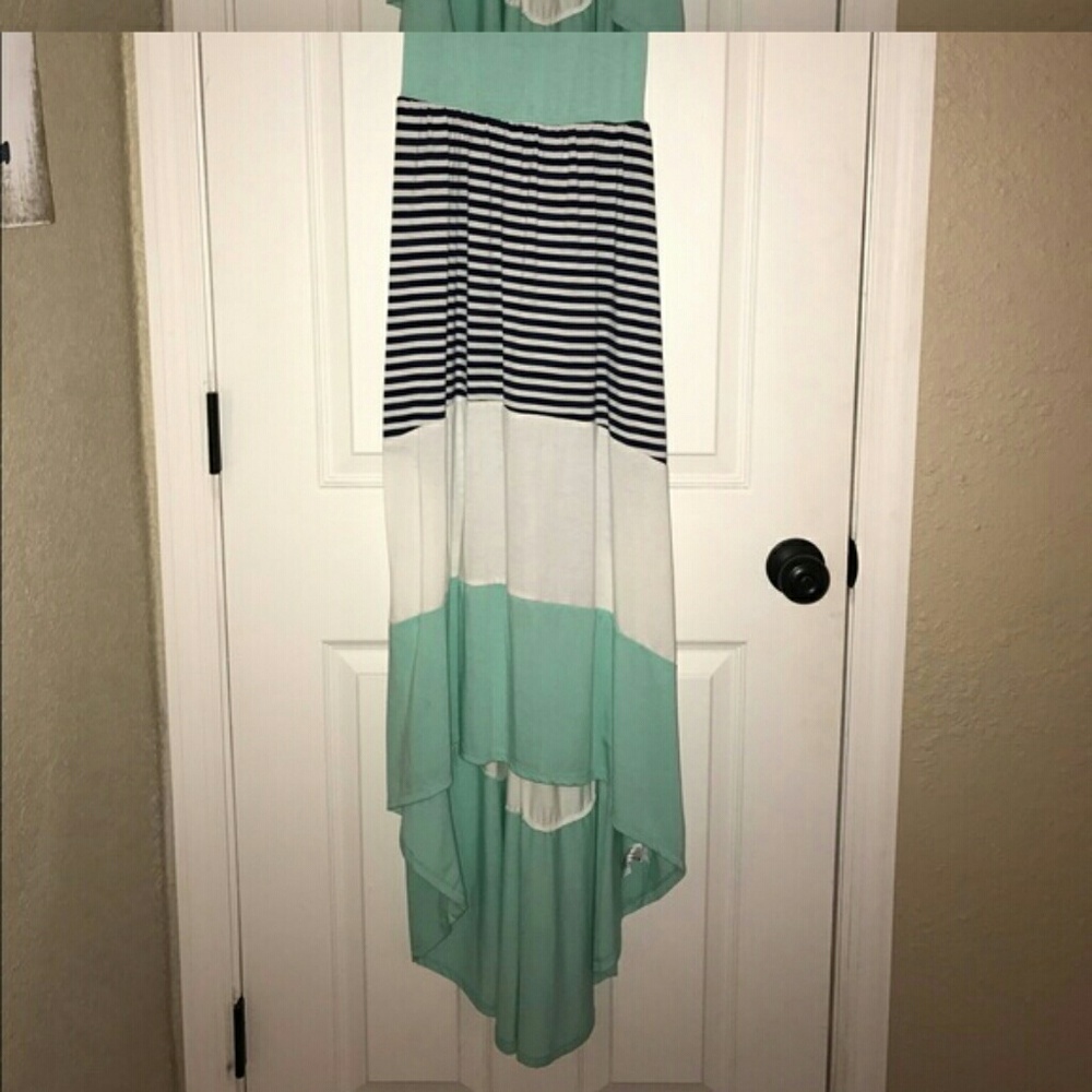 Turquoise Mossimo high low dress