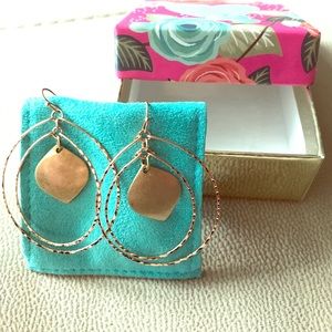 Rose Gold and Gold earrings