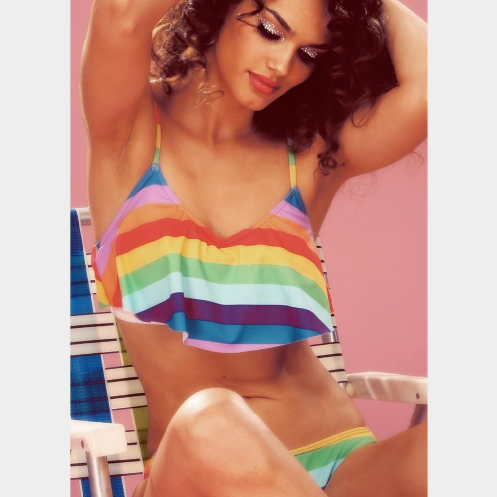 WILDFOX Rainbow tankini size S