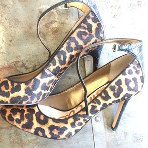Sam Edelman Leopard Print Stiletto Heels