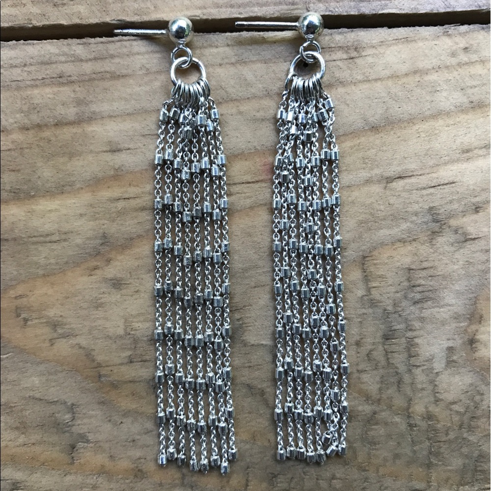NWOT sterling silver drop earrings