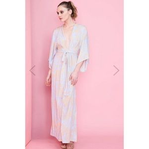 Kimono sleeve maxi dress
