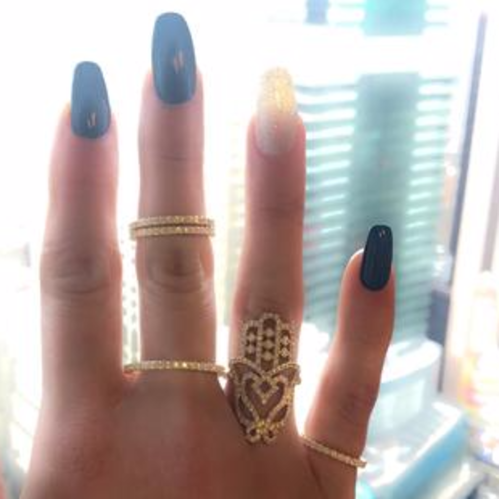 Stack-able ring plated in yellow gold