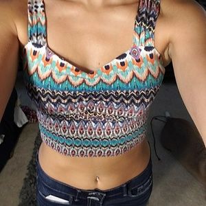 Multi colored crop top