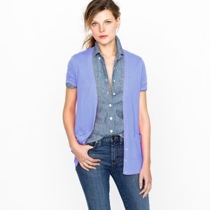 J. Crew featherweight cashmere short sleeve cardig