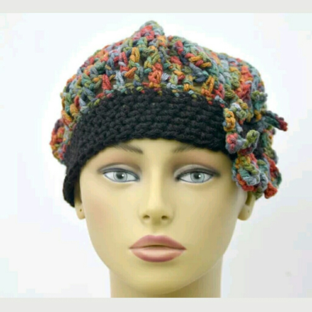 Multi colored French beret hat