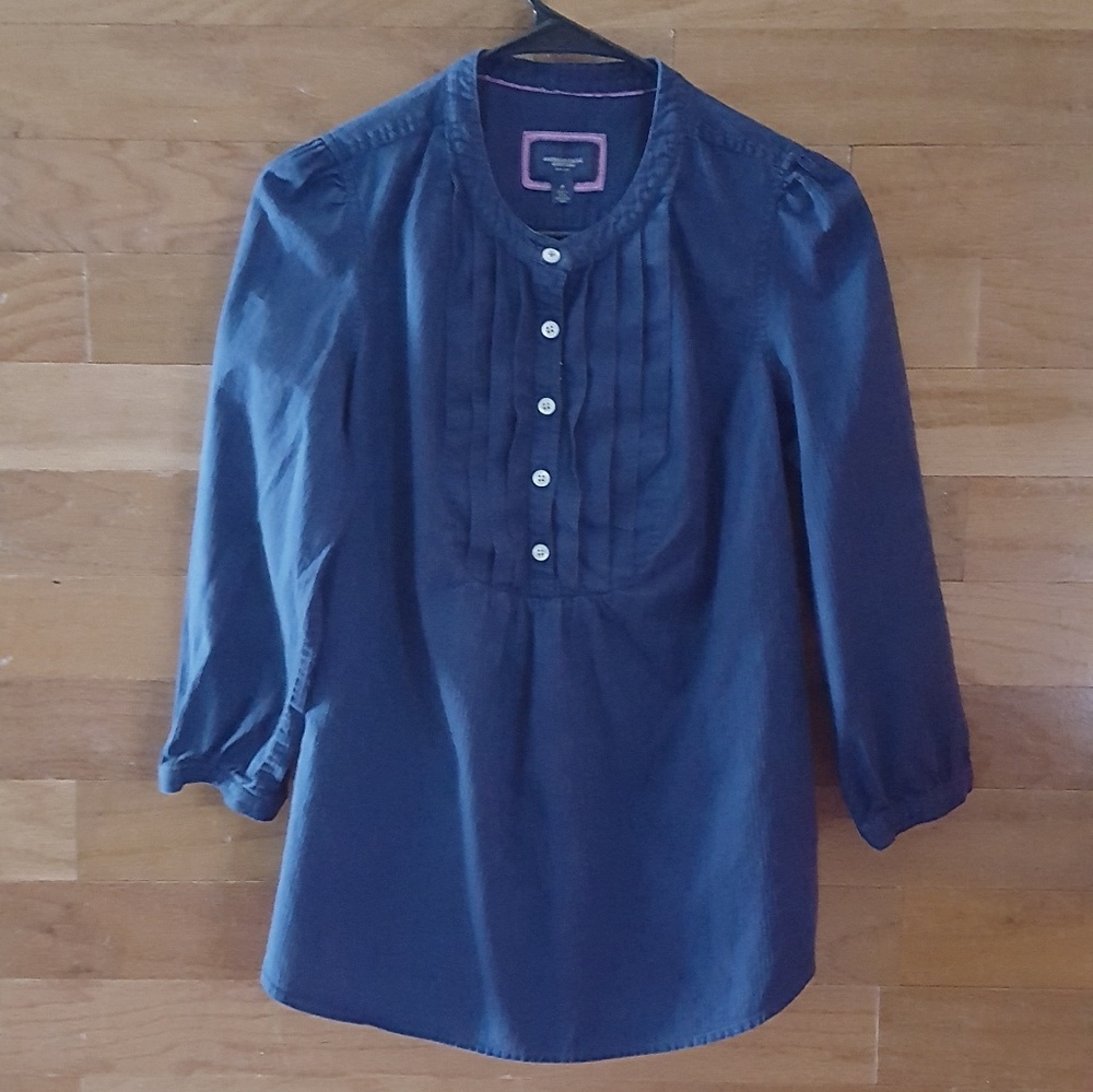 American Eagle Outfitters cotton blue top