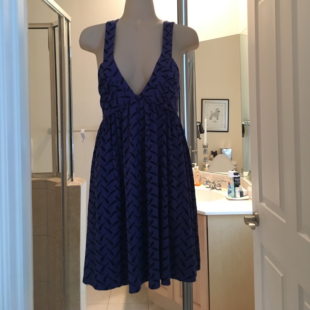 Tart deep V plunging jersey summer dress XS