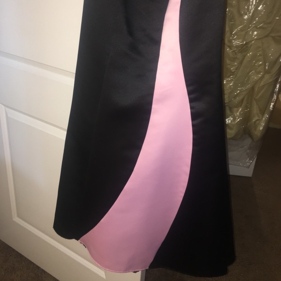 Black and pink long prom dress with rhinestones! - Picture 4 of 6