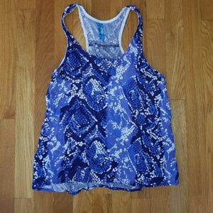 Francesca's blue printed tank