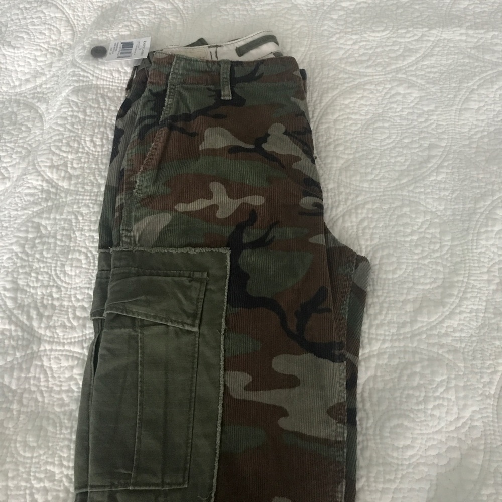 Camo corduroy cargo pants!