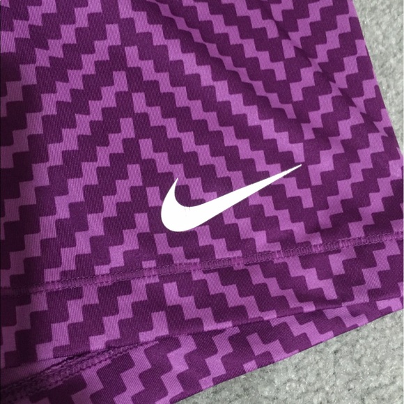 Purple checkered Nike pro shorts - Picture 2 of 3