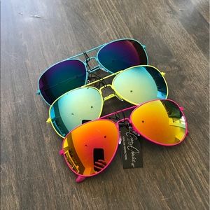 NWT Three pair aviator sunglasses