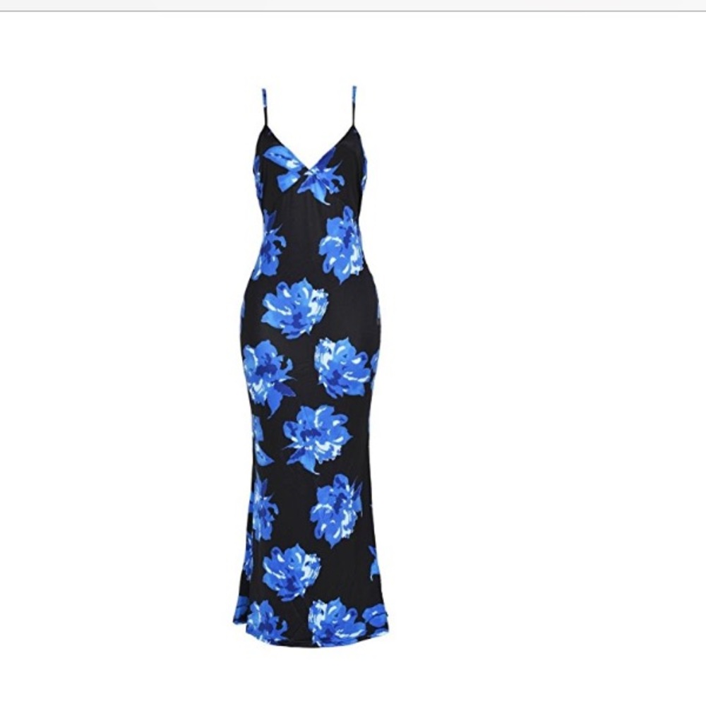 Blue Floral Maxi Dress