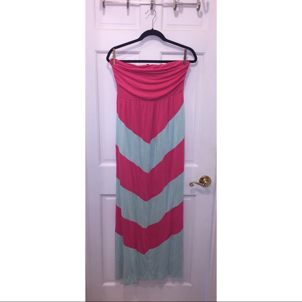 Chevron maxi dress