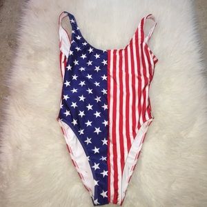 American apparel American flag swimsuit