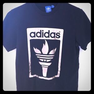 Gold foil adidas t-shirt
