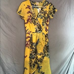 Yellow floral Dress by Japna