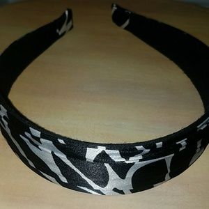 White and black headband