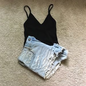 Light wash AE high rise festival short