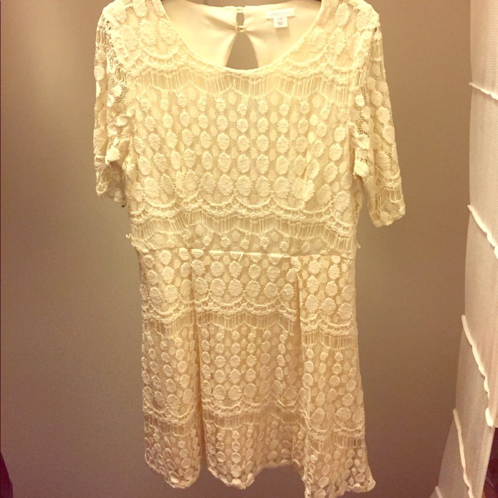 Cream laced dress