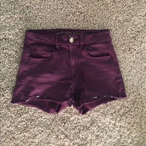 Burgundy American Eagle size 2 shorts