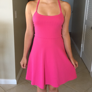 Mossimo Supply Co. Hot Pink Fit & Flare Dress