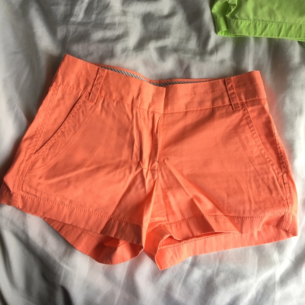J. Crew factory neon orange chino shorts (3 inch)