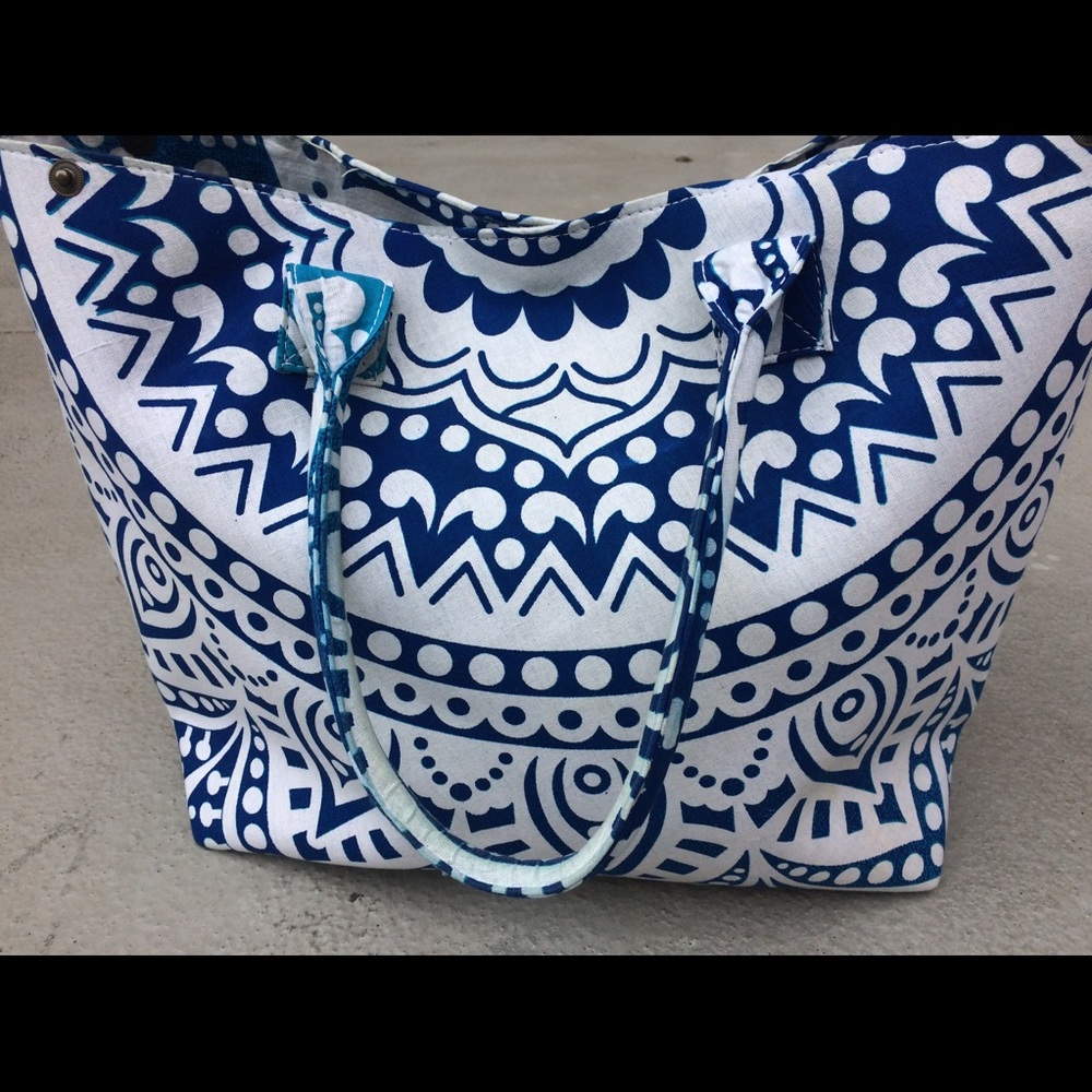 Beach bag tote bag handmade shopping bag - Picture 2 of 4