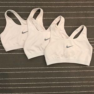 Nike Dri-Fit White Sports Bras