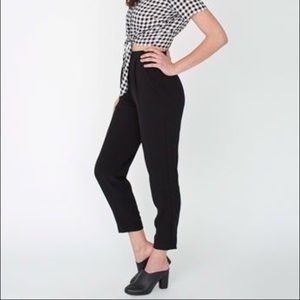 ❤️ AA High-waisted Crepe Pants in Black