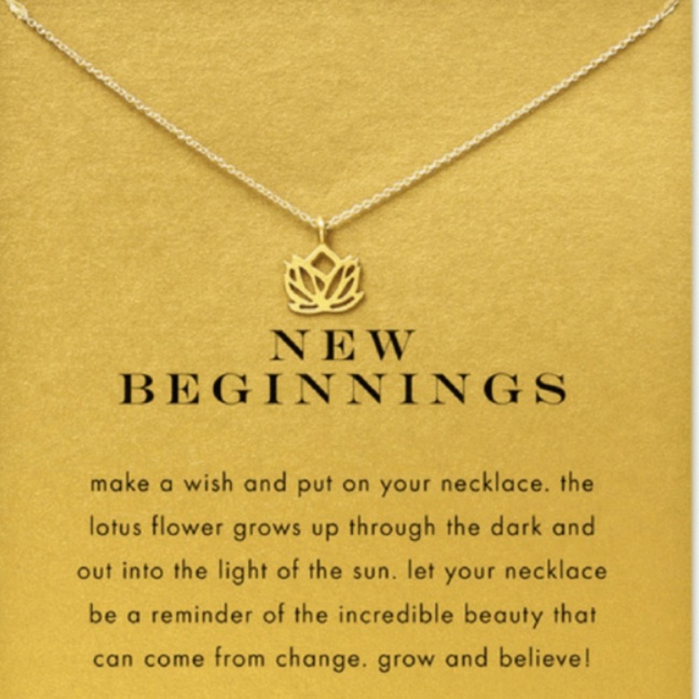 Gold Lotus Flower Necklace