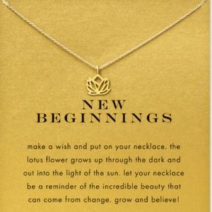 Gold Lotus Flower Necklace