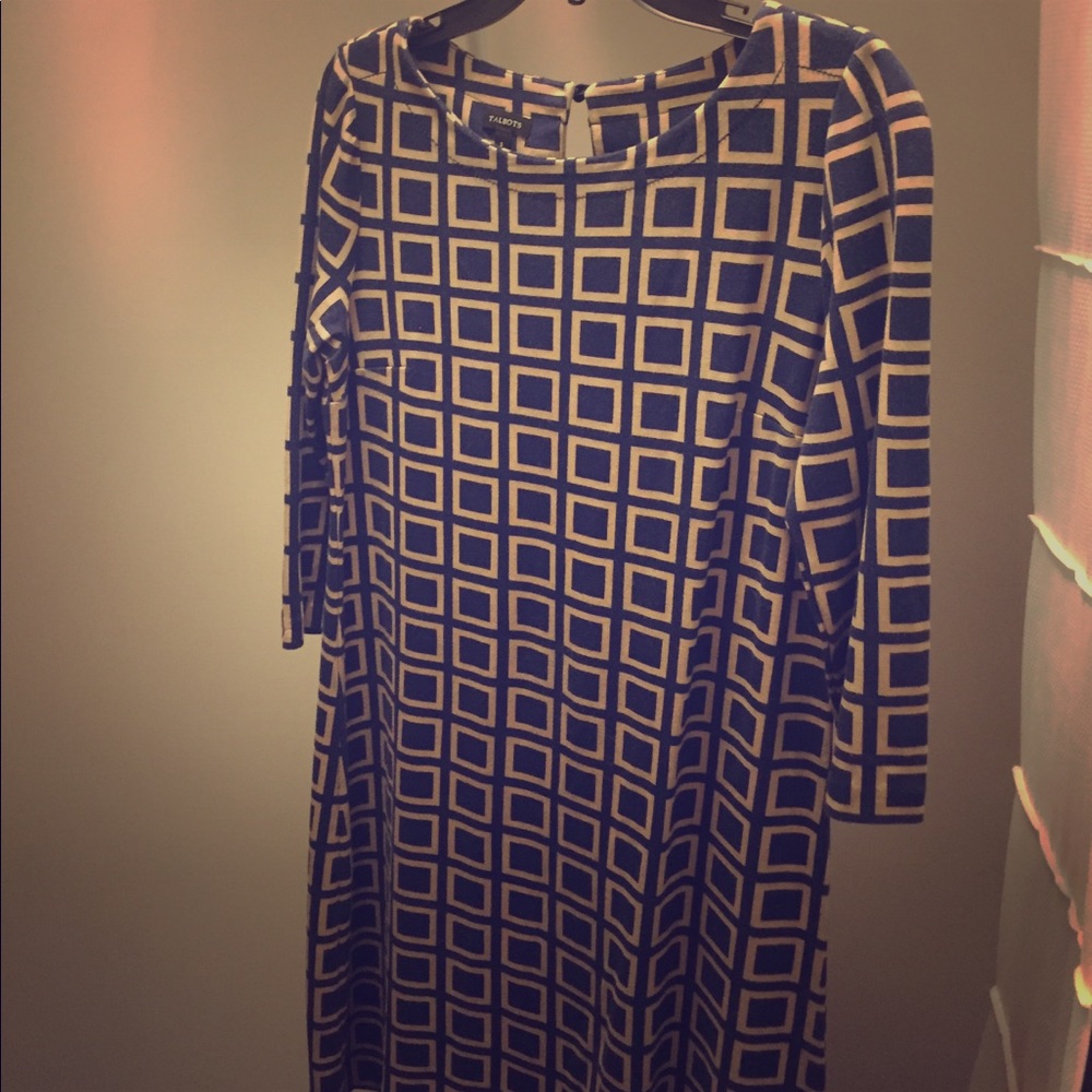 Blue and gold dress