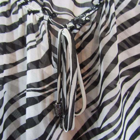 Beautiful sheer black + white zebra stripe pattern - Picture 2 of 8