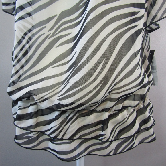 Beautiful sheer black + white zebra stripe pattern - Picture 6 of 8
