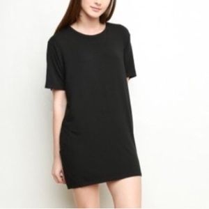 T-Shirt Dress|Black|Brandy Melville