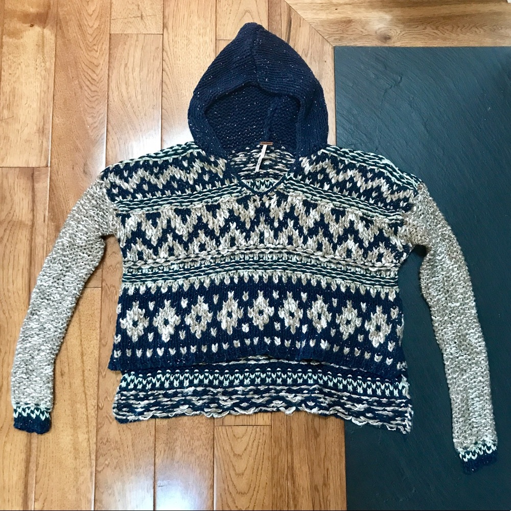 Free People hooded sweater!