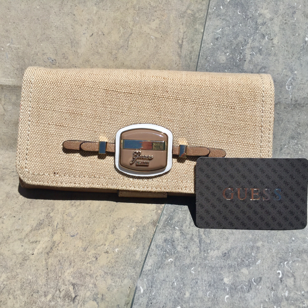 NWOT Linen and Leather Wallet by Guess