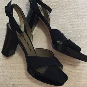 YVES SAN LAURENT (YSL) Black Platform Heels