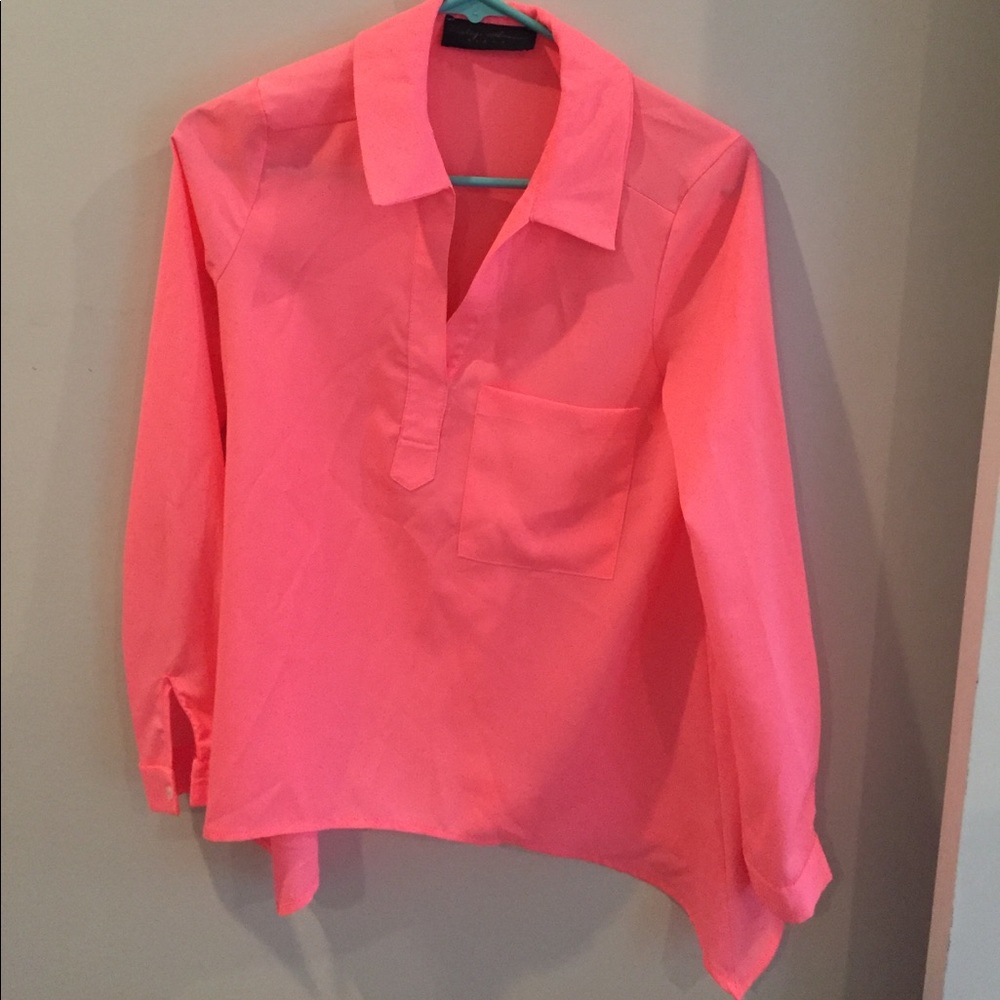 Pink popover shirt!