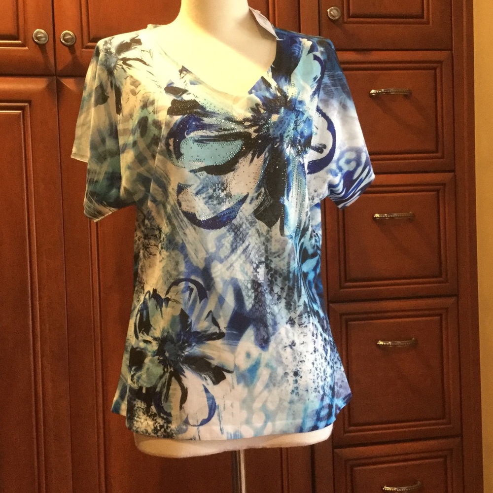 NWT CHICO'S Amalthea SS top SZ. 0 (4)