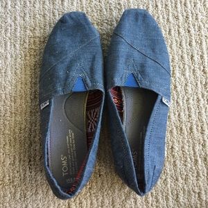 Chambray Toms - Worn once!
