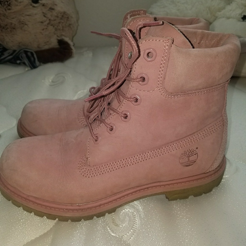Baby Pink Timberland Boots Women's Size 8