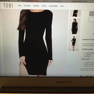 Tobi black midi dress