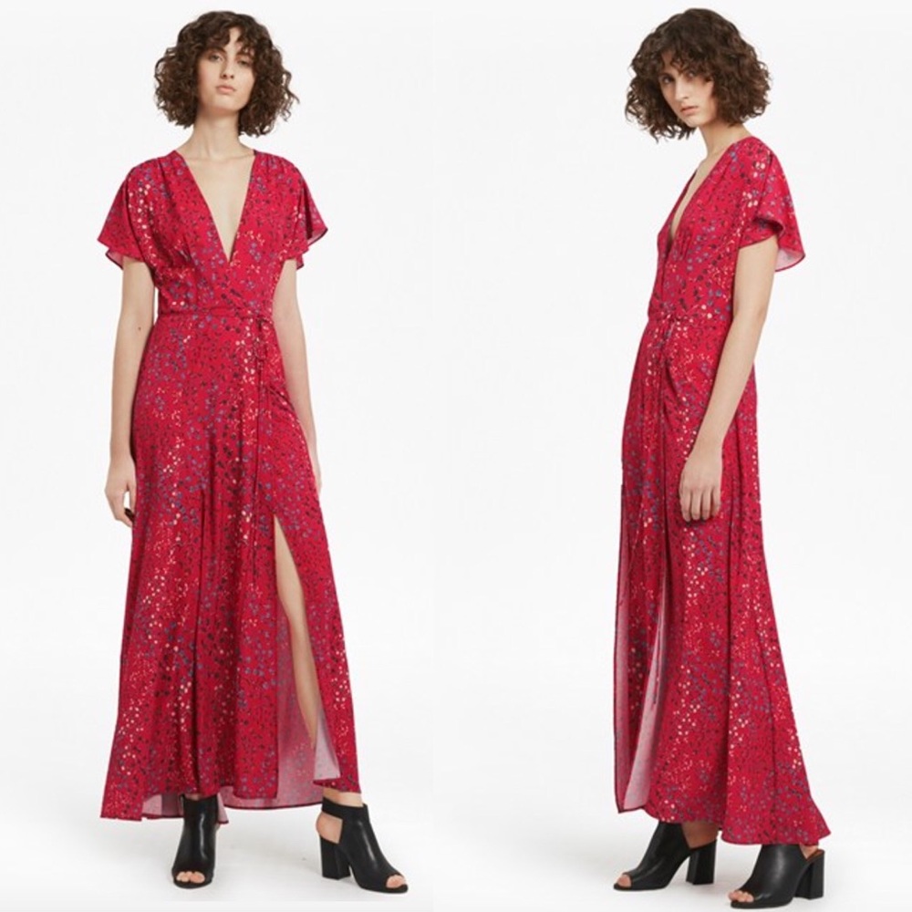 French Connection Frances Drape Printed Maxi Dress