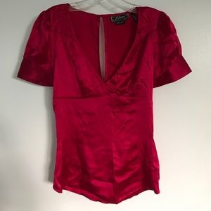 Guess Red Silk Top